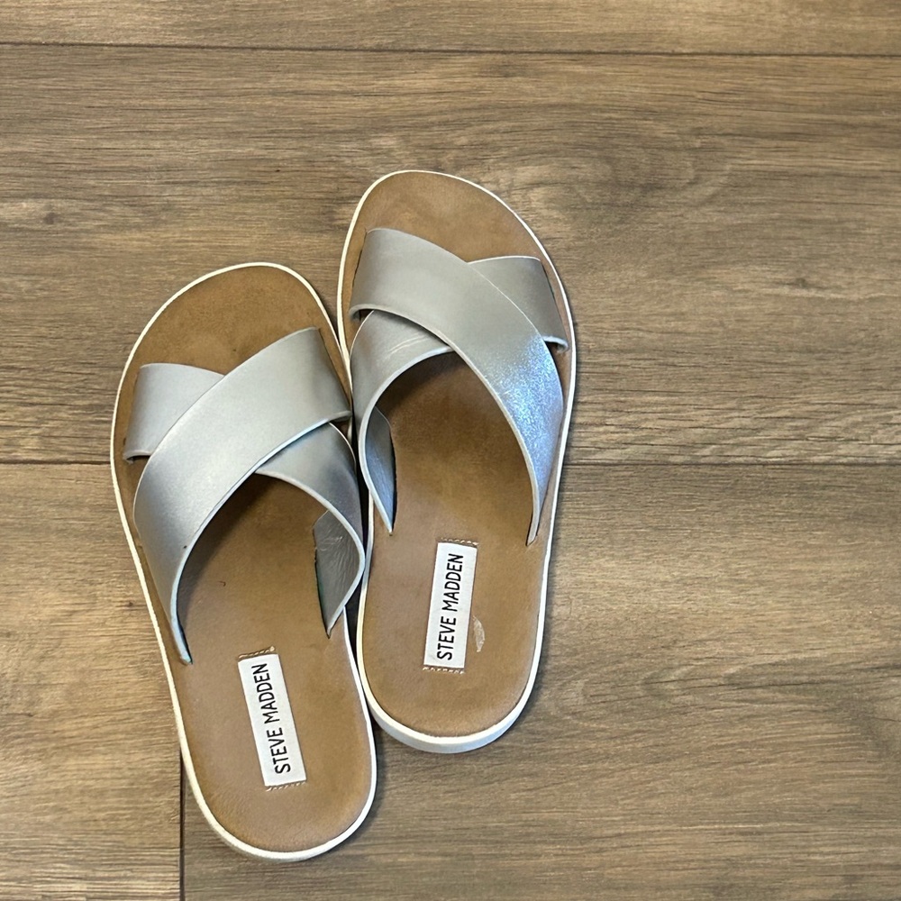 Steve Madden Silver Sandals